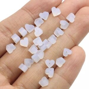 Heart-Shaped Silicone Earring Backs – Hypoallergenic Soft Replacement Stoppers –